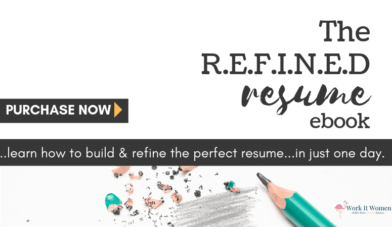 The Refined Resume eBook by work it women featured image
