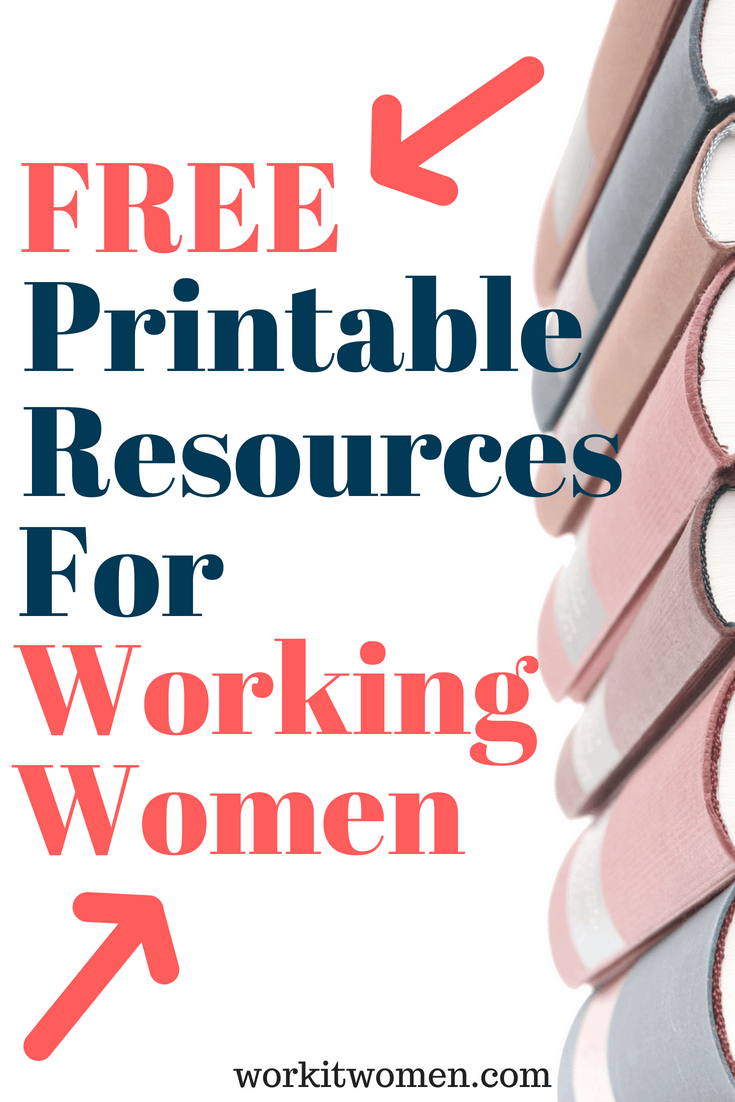 Free Printable Resources for Working Women pin update
